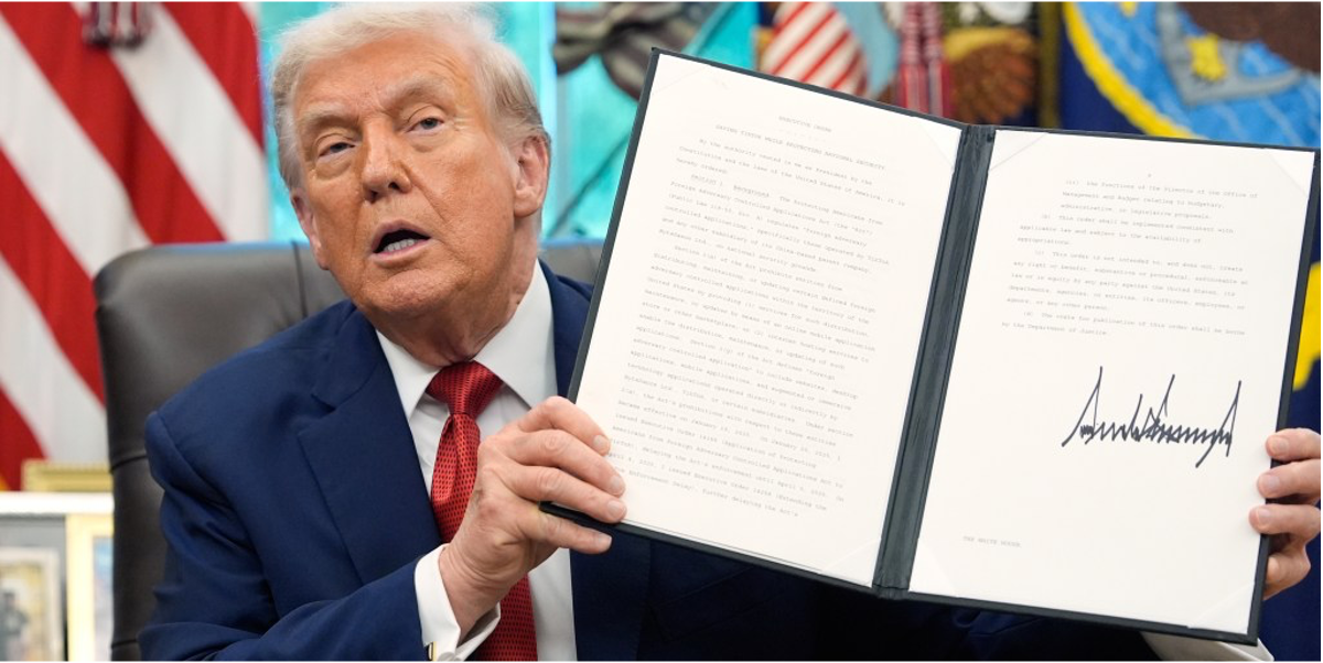 Trump firma orden que da luz verde a la venta de TikTok