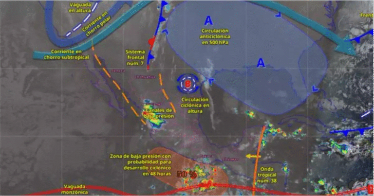 Ciclón se aproxima a las costas del Pacífico mexicano, pide Protección Civil tomar precauciones