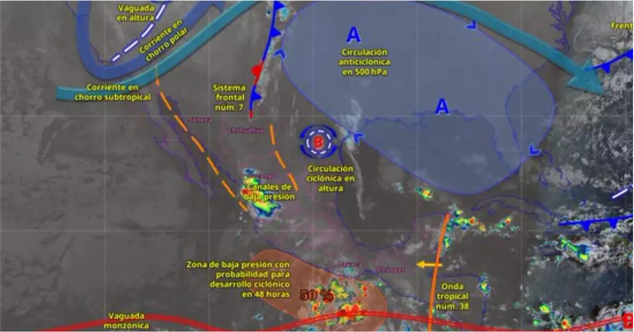 Ciclón se aproxima a las costas del Pacífico mexicano, pide Protección Civil tomar precauciones