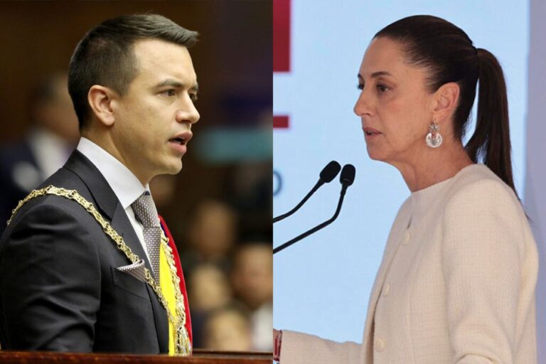 No quieren resolverlo- Noboa arremete contra Sheinbaum por la crisis del narco