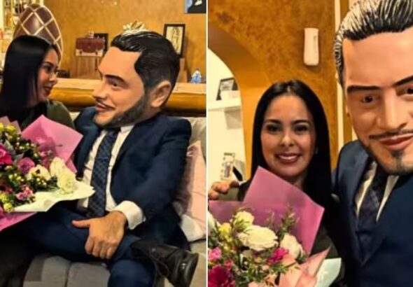 Omar García Harfuch se vuelve viral como repartidor de flores en redes