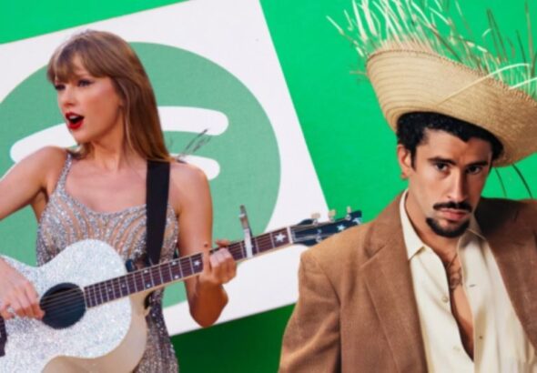 Taylor Swift y Bad Bunny lideran récords en los 20 años de Spotify
