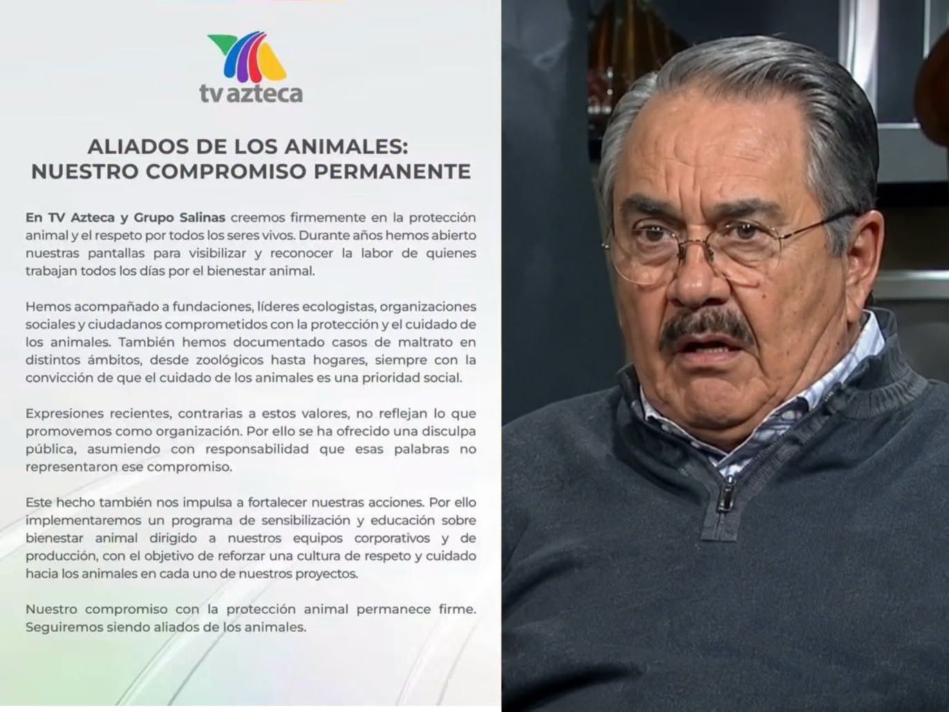 TV Azteca anuncia programa sobre bienestar animal tras polémica de Pedro Sola