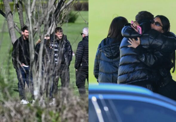 Entre flores y mensajes, Rosario arropa a Messi tras la muerte de su padre