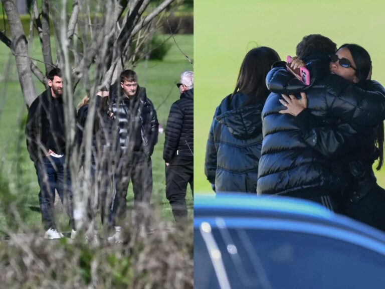Entre flores y mensajes, Rosario arropa a Messi tras la muerte de su padre
