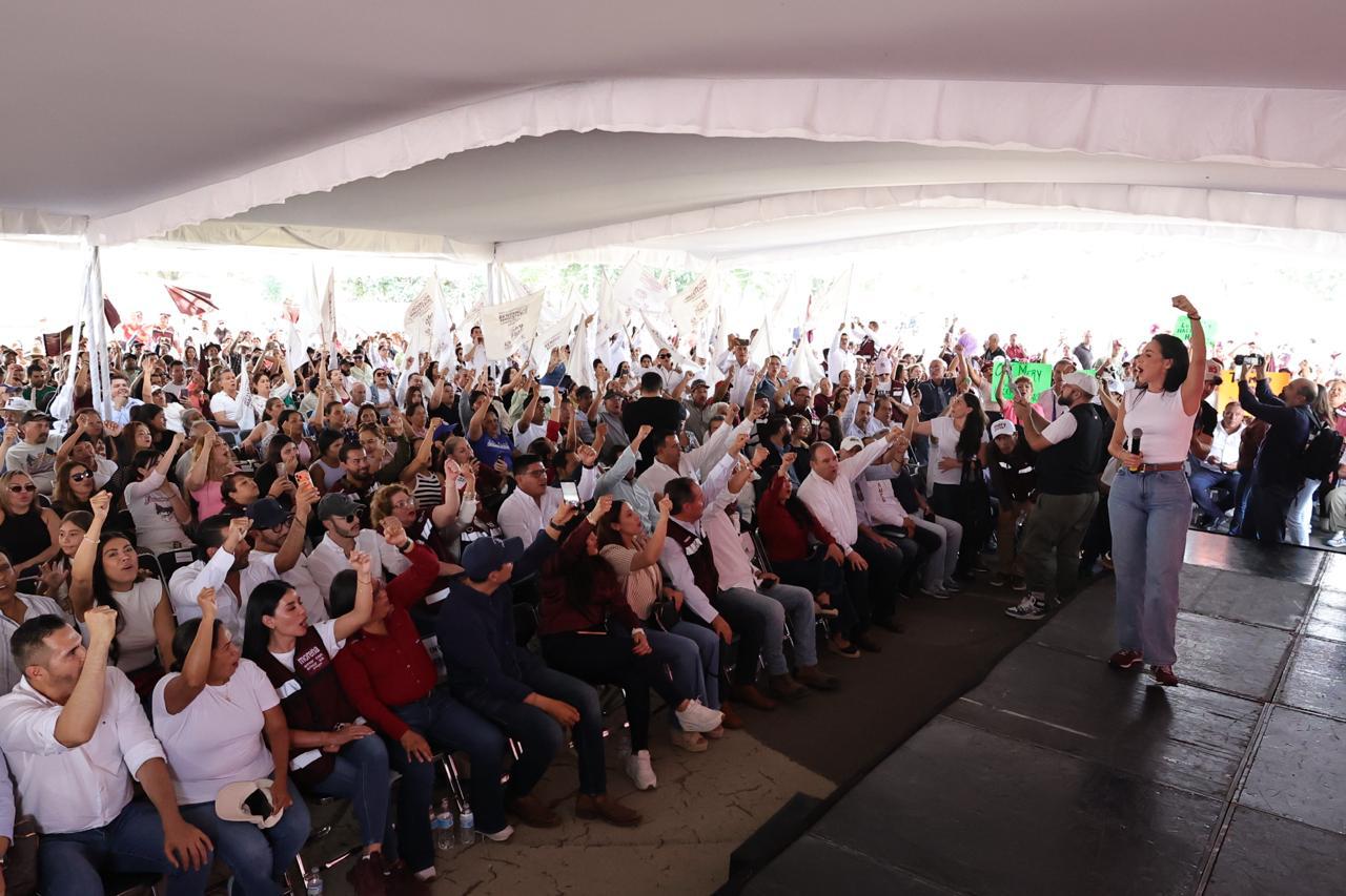 Asamblea multitudinaria de militantes y simpatizantes de Morena en apoyo a Claudia Sheinbaum